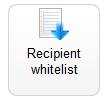 Recipient Whitelist All filtering checks are disabled for the email addresses and/or domains listed in the whitelist.