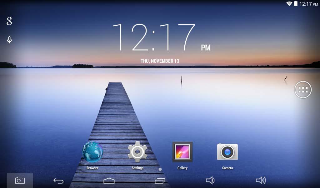 2.5 Home Screen The home screen is the starting point for all your Tablet s features. The home screen can contain shortcuts to your most-used applications and widgets.