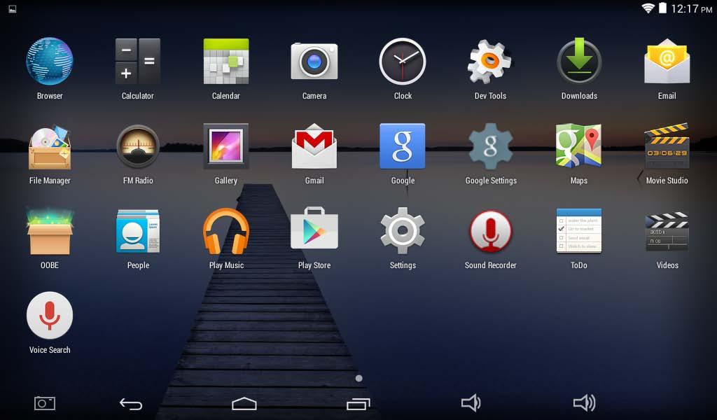 2.6 Applications Menu The Tablet supports a wide variety of applications.