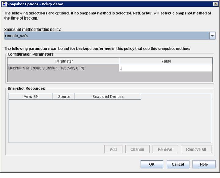 Oracle Intelligent Policy (OIP) configuration Create the Oracle Intelligent Policy for database dump backups 49 9 Click OK to confirm. 10 Click the Schedules tab to create a full schedule.