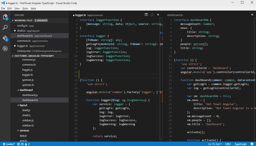 Instead of placing files in separate tabs, VS Code allows up to three visible editors at any one time, allowing you place up to three files together side by side.