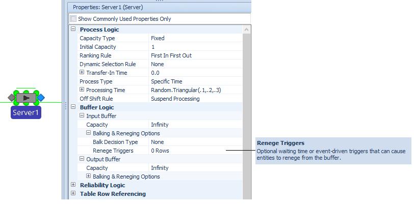 Within the Renege Triggers repeating property editor, there is a Trigger Type property to allow for either Time Based or Event Based triggering.