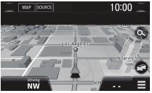 MAP Navigation: Display the map screen. BACK: Go back to the previous display.