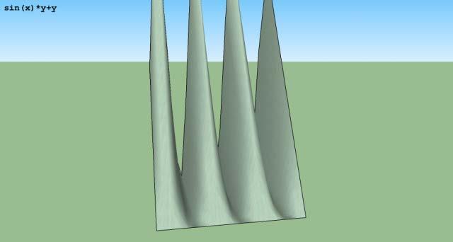 Raylectron SketchyMesh SketchyMesh is an easy terrain and shape builder. It is based on the formula z=f(x,y) for a grid where you enter your own ruby formula using x and y.