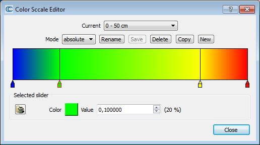 Color scales Color Scale Editor : edit and create color scales Color scales can now be imported/exported as XML files When