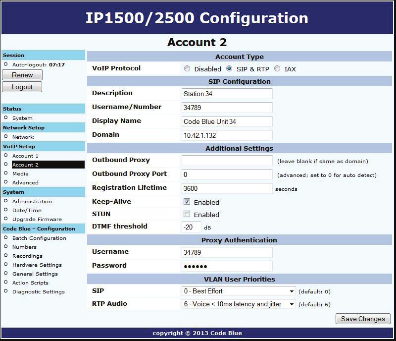 6.3 Configuring VoIP Settings The IP1500 and IP2500 Series speakerphones are an advanced VoIP devices capable of connectivity to VoIP systems via SIP and IAX2 protocols.