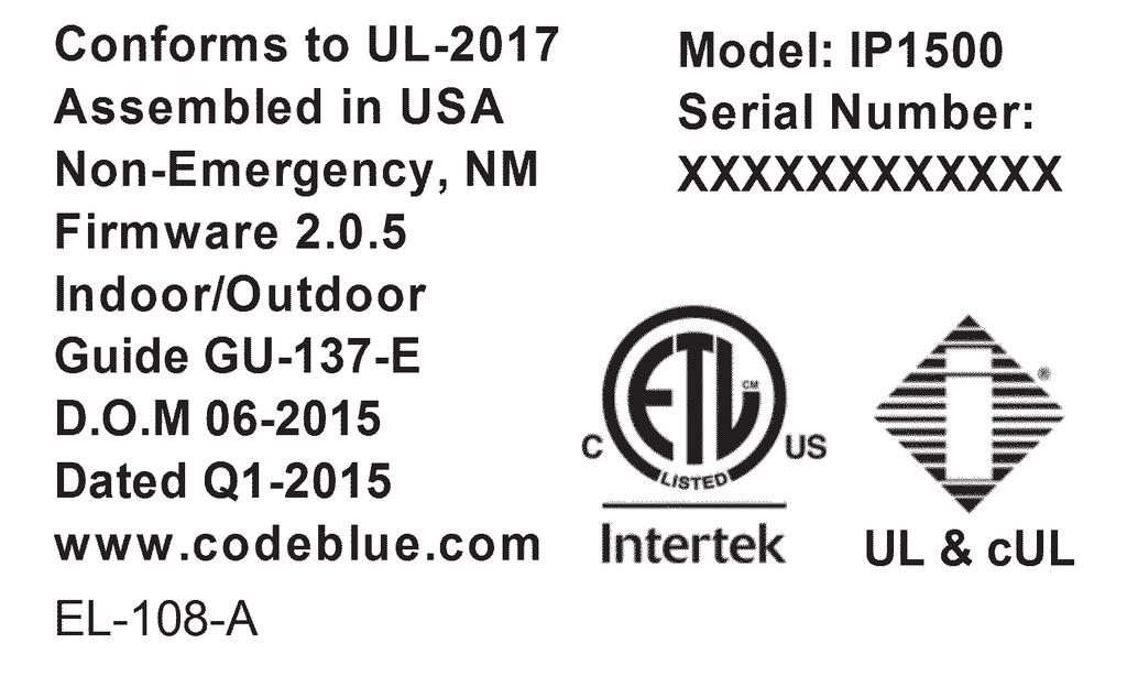 18 Regulatory The IP1500 and IP2500 Series speakerphones conform to the following list of directives and product safety standards as applicable: EU: EN 55022:2006+A1:2007 EN