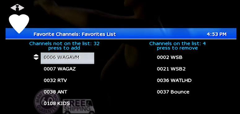 In the Preferences menu, select from the options and press OK: Favorite Channels Make it easy to see the channels you watch most (see page 31) Menu Language Change the language in onscreen menus and