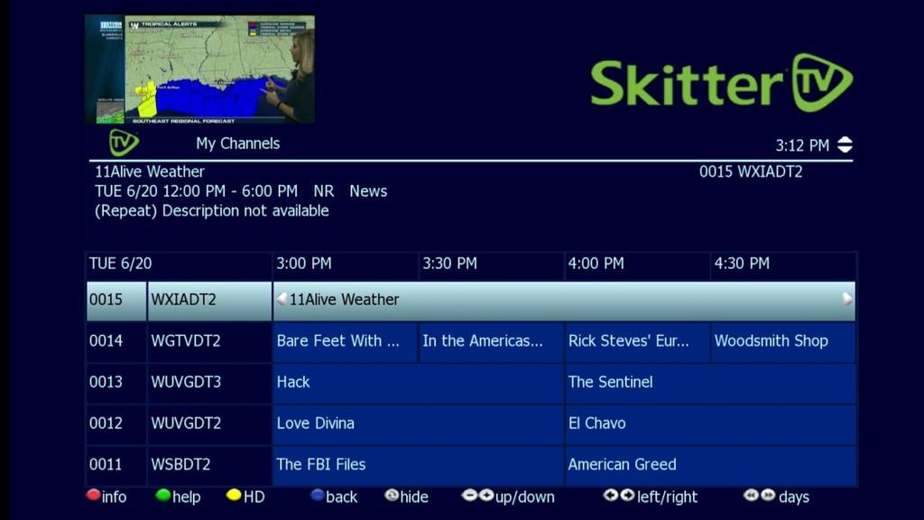 View the Channel Guide Press Guide on your remote once to see the My Channels guide Press Guide twice to see the My HD Channels guide where applicable The Help Bar under the guide lists instructions