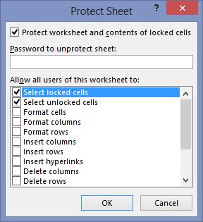 Protecting worksheets 165 Protecting worksheets In addition to password protection for your files, Excel offers several features that you can use to protect your work workbooks, workbook structures,