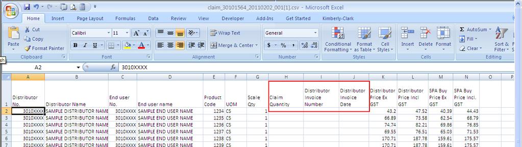 USER GUIDELINES I CHARGEBACKS PAGE 11 Claim will open in Excel csv format Save file as.