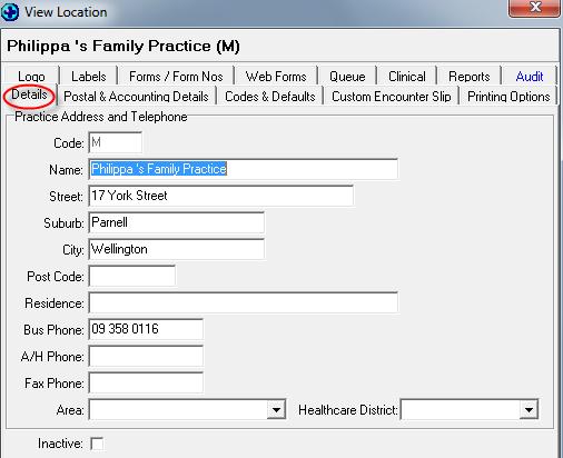 Medtech Setup Webinar Contents: Location Setup Staff Setup Location Setup Choose the Setup Menu then select Location You will need to have adequate access rights (System Admin) to be able to access