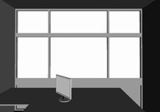 The following main material property values are used for the simulations: Wall, door and frame reflection factor: Ceiling reflection factor: Floor reflection factor: Glazing visual transmission: 5