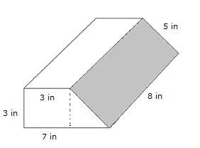Example Stem 3: The figure shows the dimensions for a package to be shipped.