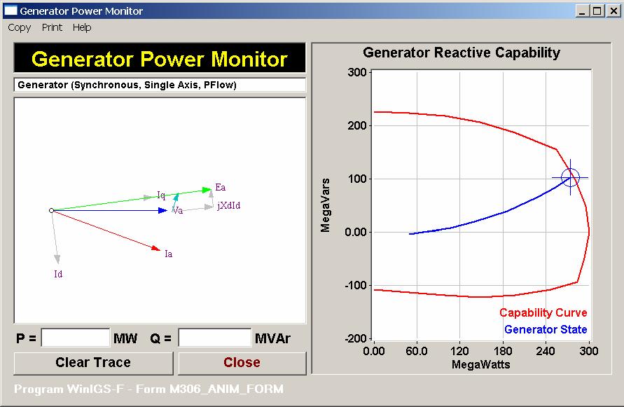 Figure 4.4: Animated Generator Power Monitor In order to provide a more detailed generator operating state display, an animated 3D model is used. The 3D model is constructed using 3D CAD software.
