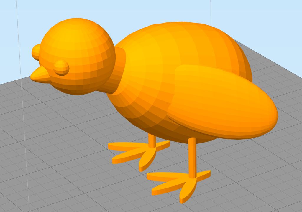 10:6 Programming Language Tools and Techniques for 3D Printing Figure 4 (a) CAD model of a chicken. (b) Tool path produced by slicer. rotation.