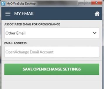 My Email Do Not Disturb Clicking on the MyEmail menu option lets you save your OpenExchange Email Settings.
