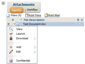 109 Viewing Workflow Attachments Attachments associated with a workflow item can be viewed as part of the process by which you take action on the workflow item.