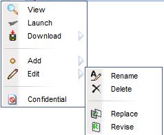 Adds a file to the Attachments Pane, as described in the previous procedure, but can be added before (Add > Before) or after (Add > After) the selected workflow attachment.