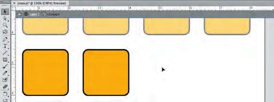 7. At the top of the document window, click the Arrow button twice to return to the main artboard. Click this button to exit Isolation mode. You can also press the ESC key to exit isolation mode.