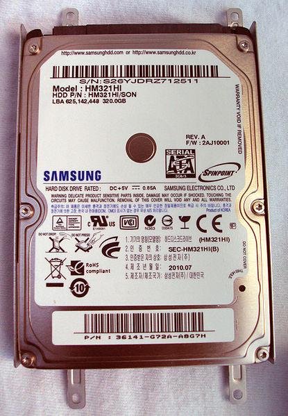 Chapter 3 2.5 Inch SATA Drive (SOURCE: http://commons.wikimedia.org/wiki/file:ebsamsung_hard_disk.