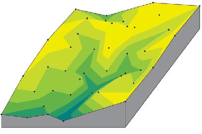 their sampled z-values A digital terrain model = sample