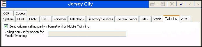 5.4. Twinning Calling Party Settings Navigate to the Twinning Tab on the Details Pane.