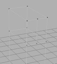 Lesson 1 > Splitting polygons 6 Select the vertices at the top and bottom of the edge that divides the two faces. (If the vertices are hard to see, press 4 to select wireframe display mode.