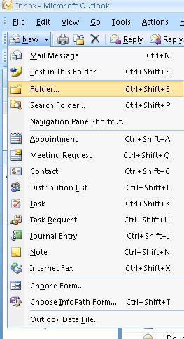 TIP: You can also Right click to create a new folder Lesson: Create a New Message Folder Description: In order to keep better track of incoming messages, it is important to categorize the