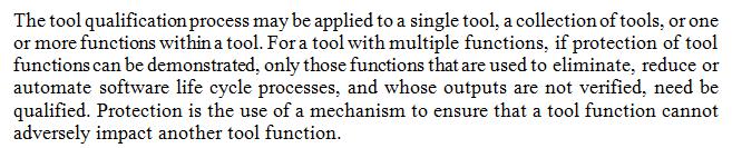 In this paragraph, the document provides criteria to be analysis to be sure that the tool is suitable for reuse without any change.