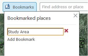 j Zoom in to test the setting. k On the Study Area layer properties menu, choose Zoom To. l Save the map. 10) Add bookmarks. We ll create bookmarks as navigation shortcuts.