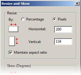 g Confirm the Resize By option is set to Percentage and the Maintain Aspect Ratio box is checked (Figure 9-92). Click OK.