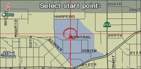 System Set-up Either select Address or Map Input on the Enter avoid area by screen.