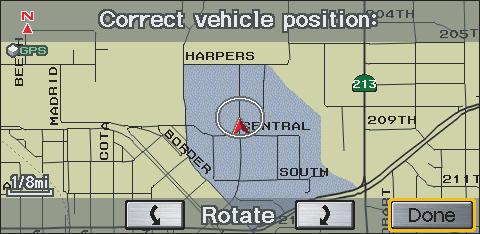 Correct Vehicle Position The system relies on satellites for positioning information.
