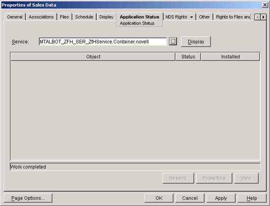 4.3 Displaying Handheld Application Object Status 1 In ConsoleOne, right-click the Handheld Application object, then click Properties to display the General page.