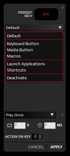 customize LAYOUT INSTRUCTIONS To change the assignment of any key of the keyboard just click on one of them and a submenu will pop up.