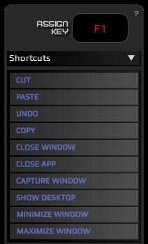 Shorcuts In this submenu you can find a bunch of