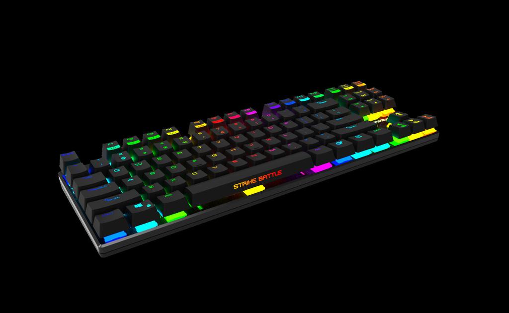 STRIKE BATTLE spectra. SOLID, PORTABLE and now RGB. Strike Battle Spectra offers the best selection of cherry mx keyswitches, a short-body and an ergonomic design to ensure a comfortable use.