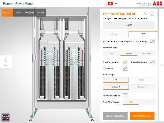 «ABB Data Centers 3D» on ipad and Google Chrome Browser Accelerate the planning and engineering Today supported in 3 languages, more to come: German English Japanese The user can configure: Number of