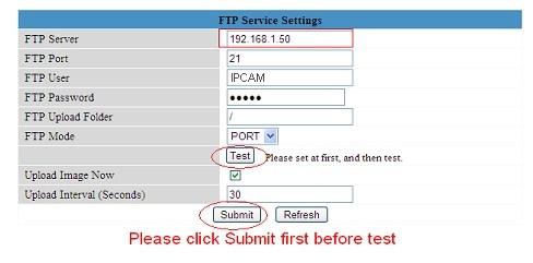 3.17 FTP Service Settings Set the FTP Service, you can upload images to your FTP server when motion is detected. Figure 9.3 Figure 9.4 FTP Server: If your FTP server is set up in LAN.