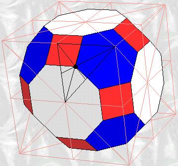 1 Kaleidoscopic Vertex Each generated polyhedron is comprised of many vertices. AK uses one single vertex in the kaleidoscope to control the shape of the produced polyhedra.