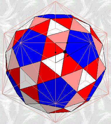 Many of the polyhedra with the rotational symmetries appear to have twists in them. For example, in Figure 22 the squares in the polyhedron appear vertically twisted.