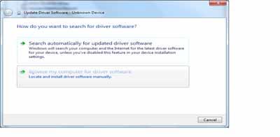 3. Click Browse my computer for driver