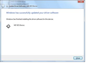 folder, and select WD SES Device Driver: 5.