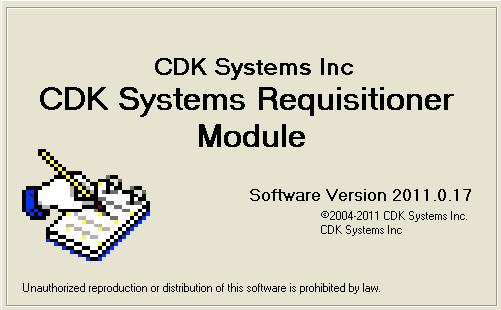 CDK Requisitioner Users Manual January 15, 2012 2011 CDK Systems, Inc.
