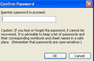of passwords and the corresponding documents. Click Ok 8.