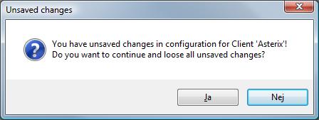 Admin Configuration for Ethiris Ethiris Admin configuration is reloaded, you will be prompted about unsaved changes and have a chance to change your mind. Figure 2.384 Unsaved changes dialog.