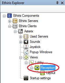Admin Configuration for Ethiris Ethiris Admin Delete removes the section from the client configuration.