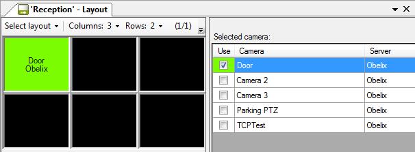 In the second row, the first camera view is of type HotSpot. This camera view is red. The second camera view is of type Round and is blue.