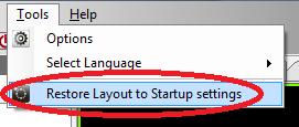 Startup settings panel Layout control You can choose how the client will behave at start or at reload of the configuration.